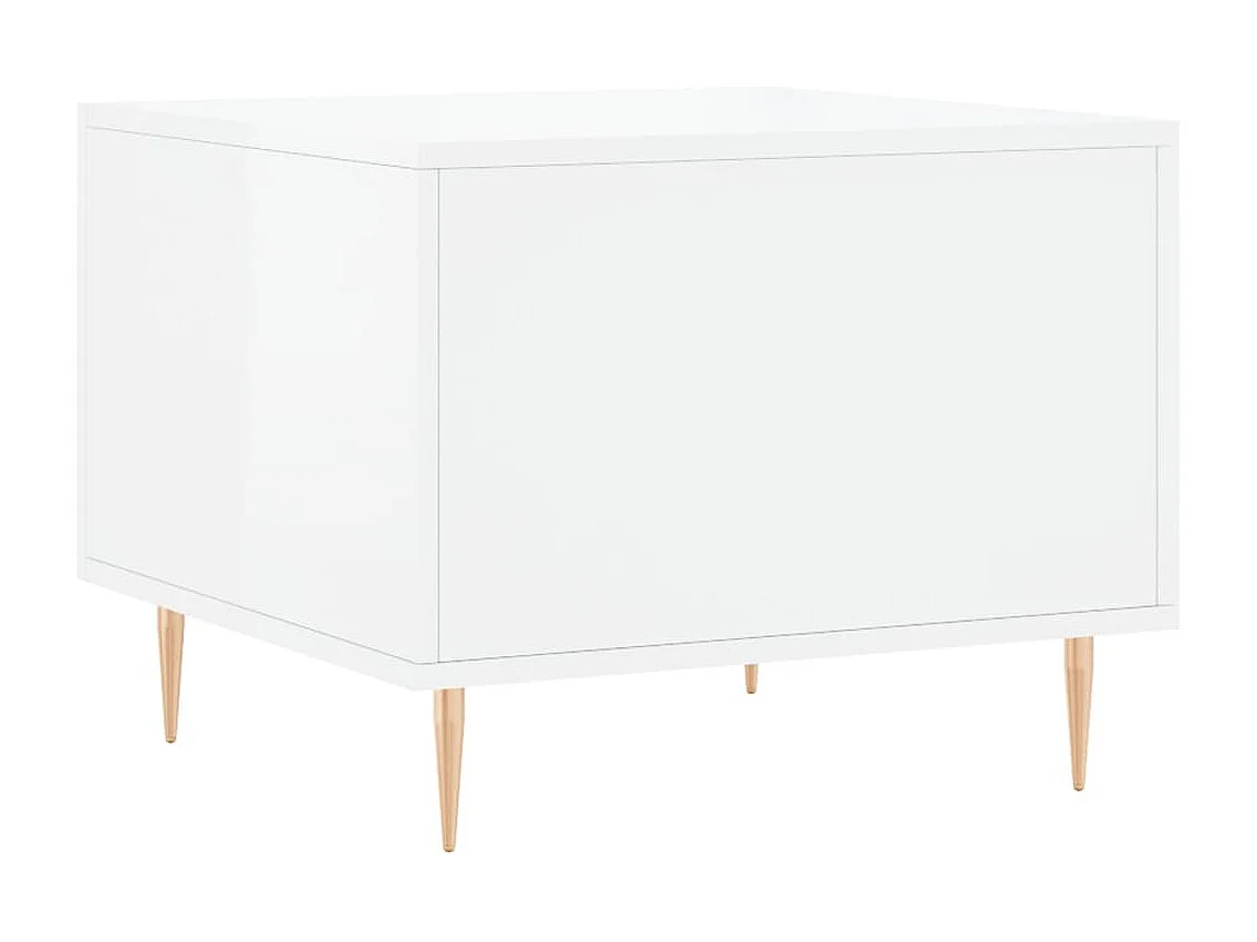Tables basses salon-Tables d'appoint 2 pcs blanc brillant 50x50x40cm bois d'ingénierie SHL14825
