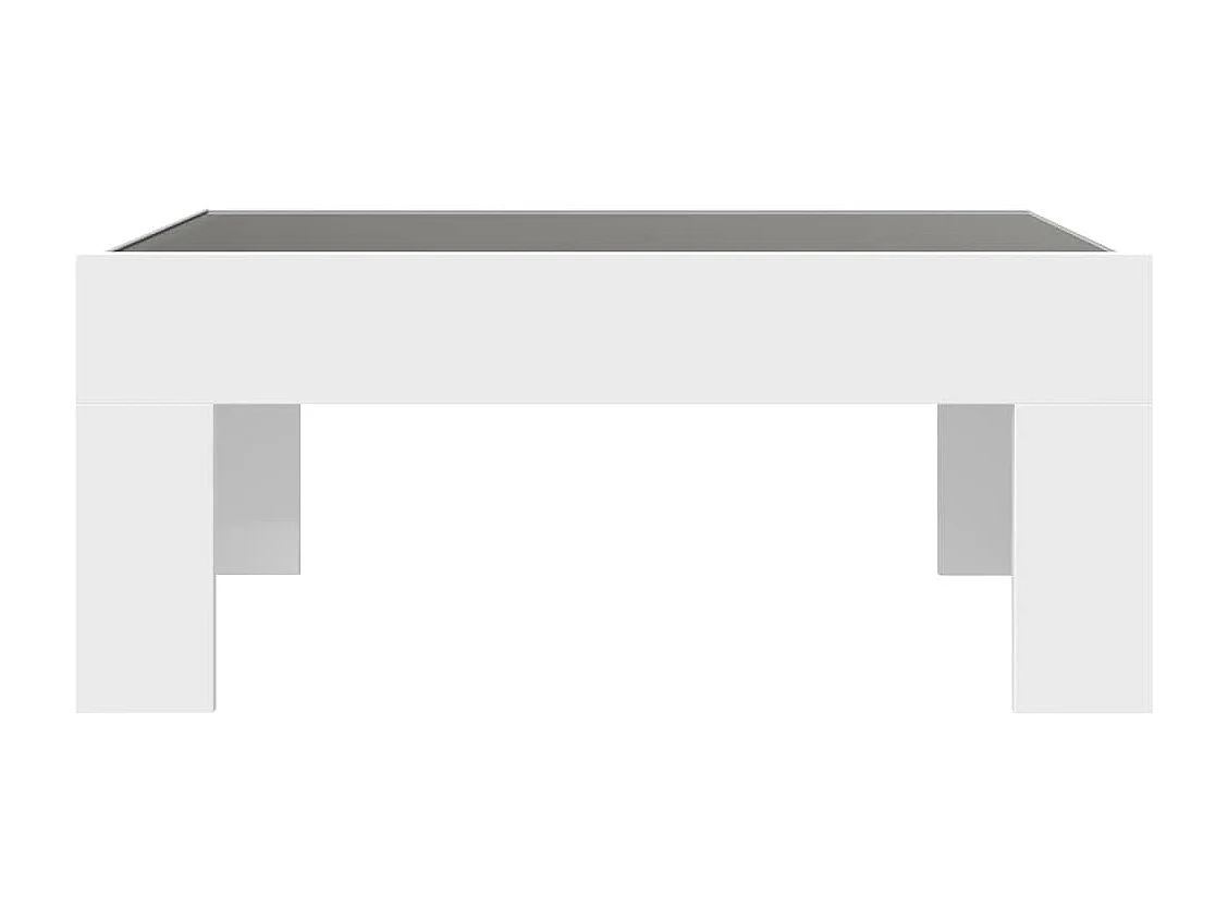 Mesa de centro-Mesa auxiliar madera de ingeniería blanco 100x59x42 cm SHL3497