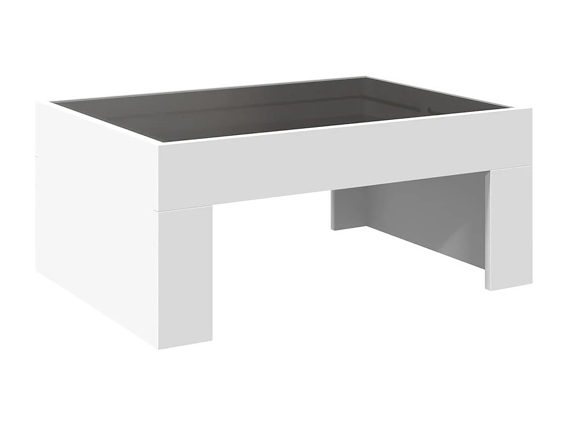 Mesa de centro-Mesa auxiliar madera de ingeniería blanco 100x59x42 cm SHL3497