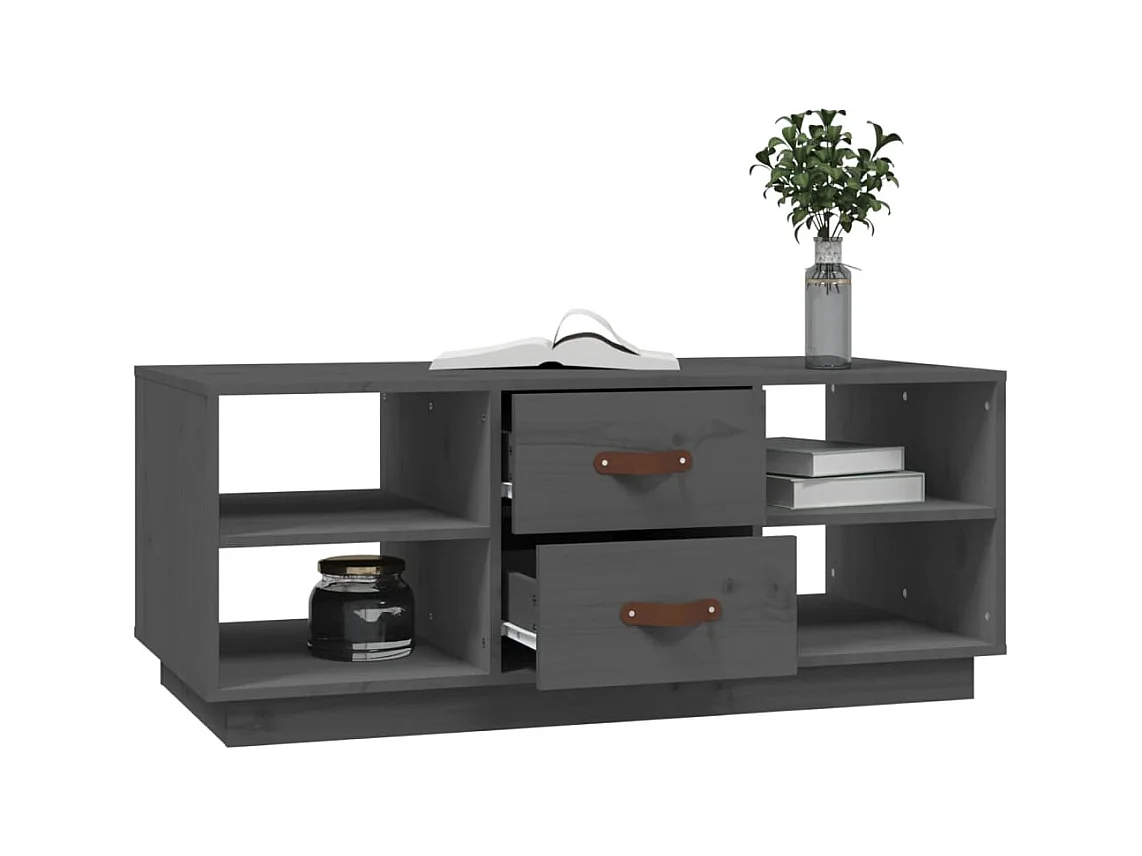 Mesa de centro | Mesa auxiliar madera contrachapada negro 90x50x40 cm SHL3573
