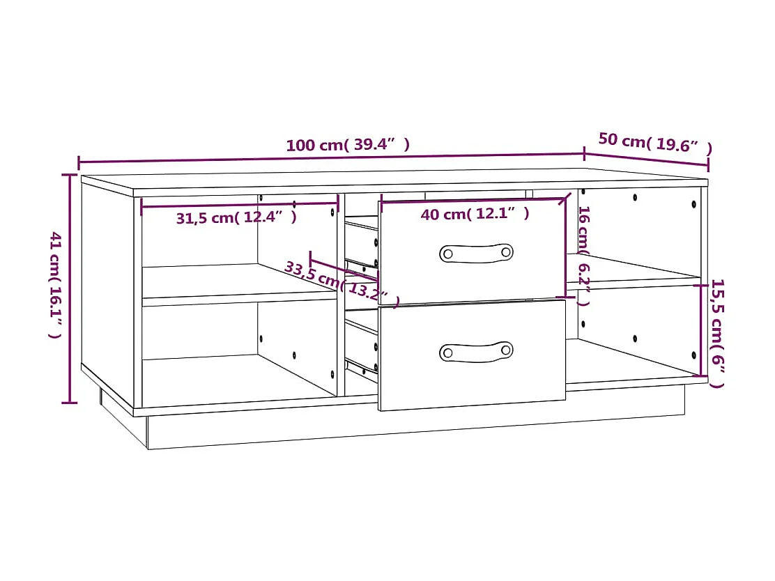 Mesa de centro | Mesa auxiliar madera contrachapada negro 90x50x40 cm SHL3573