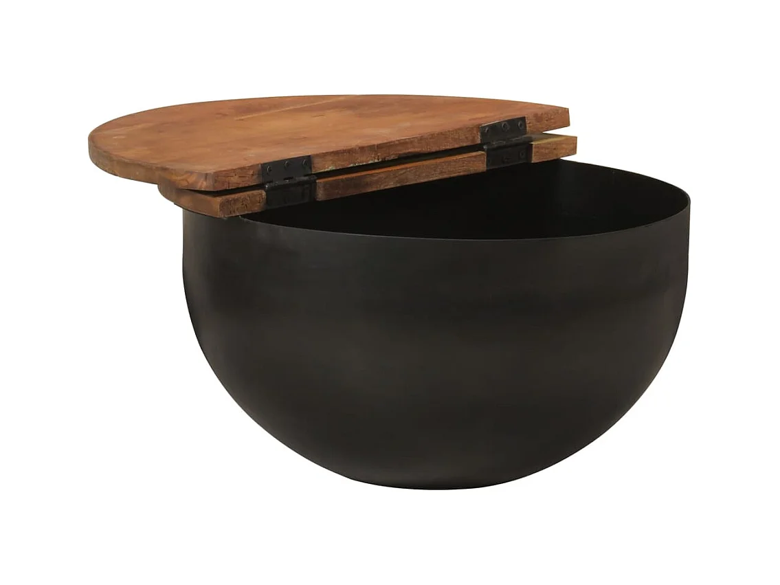 Mesa de centro | Mesa auxiliar con Infinity LED negro 70x50x50 cm SHL3880