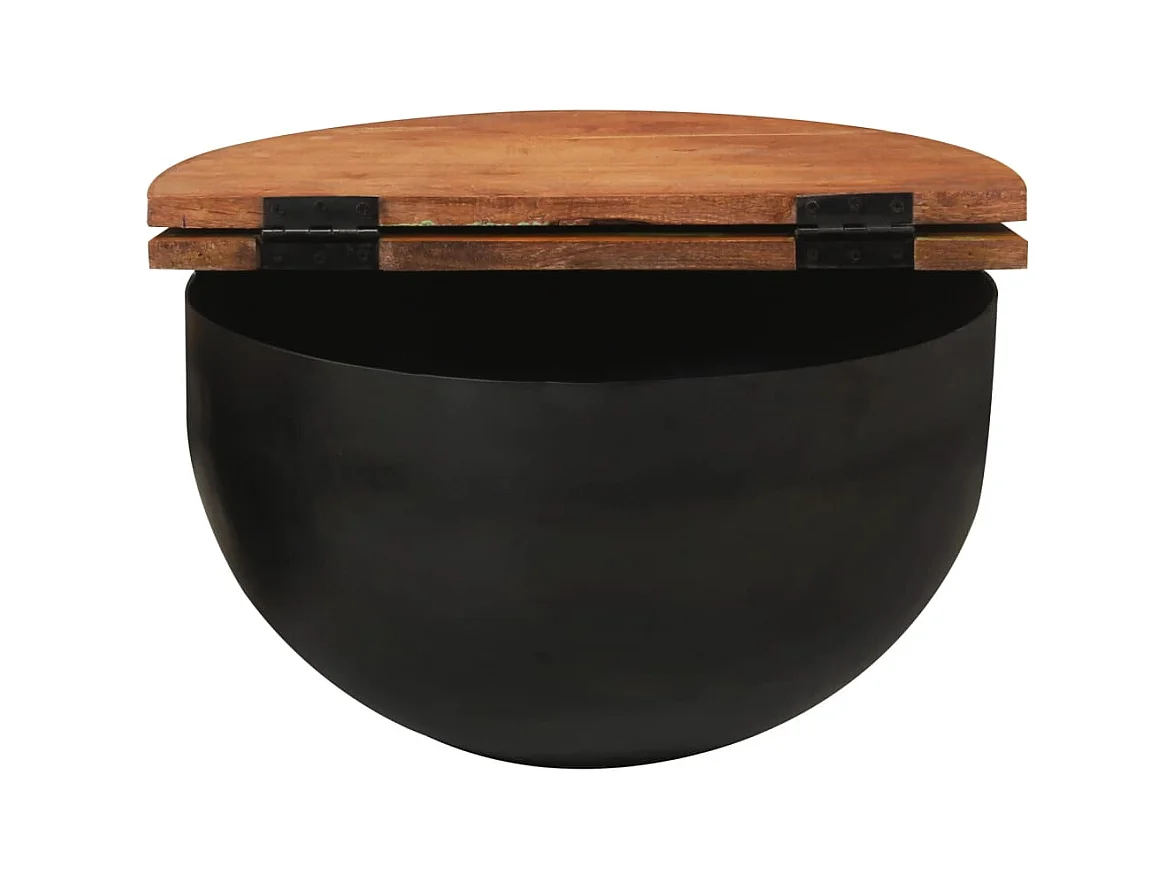 Mesa de centro | Mesa auxiliar con Infinity LED negro 70x50x50 cm SHL3880