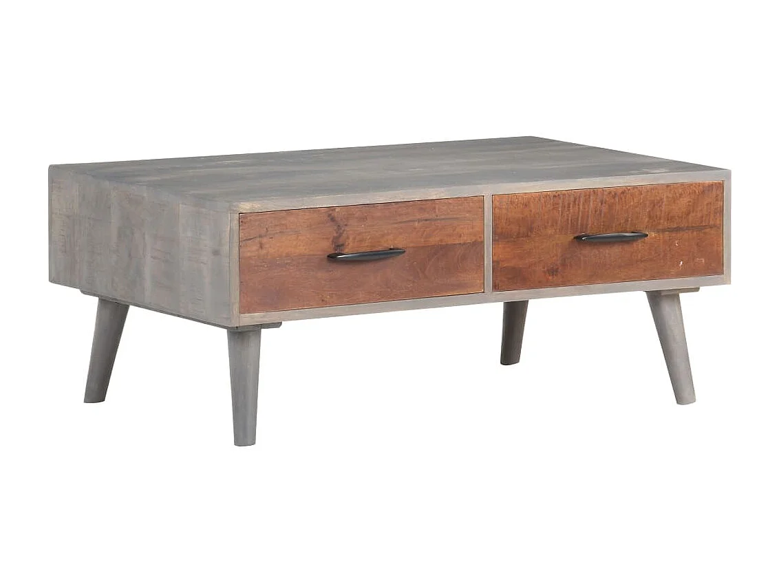 Mesa de centro | Mesa de café | Mesa auxiliar Roble negro 79x49x41 cm Madera contrachapada SHL1872
