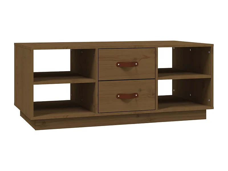 Table basse salon-Table d'appoint Marron miel 100x50x41 cm Bois massif de pin SHL60122