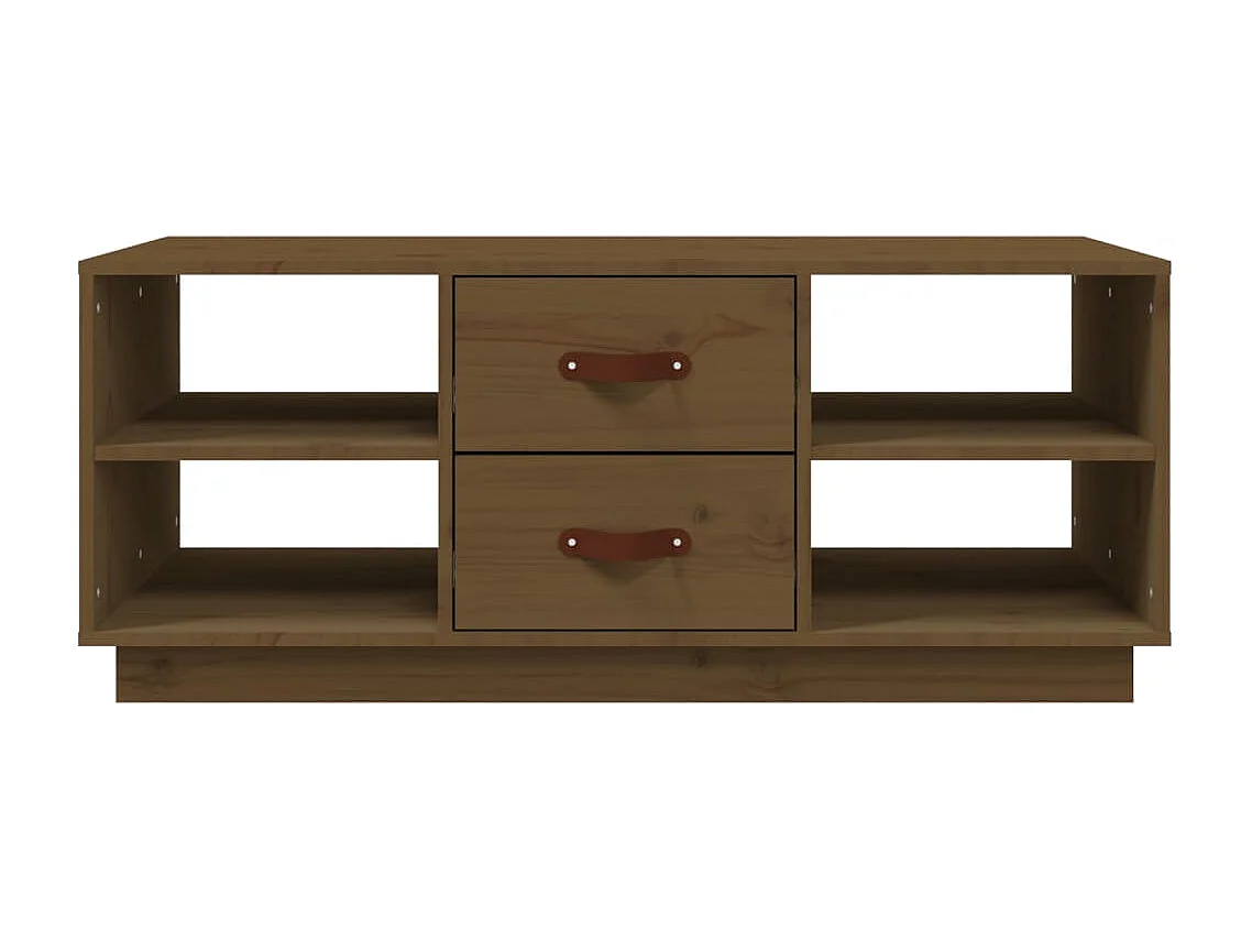 Couchtisch-Sofatisch-Beistelltische Honigbraun 100x50x41 cm Massivholz Kiefer SHL13855