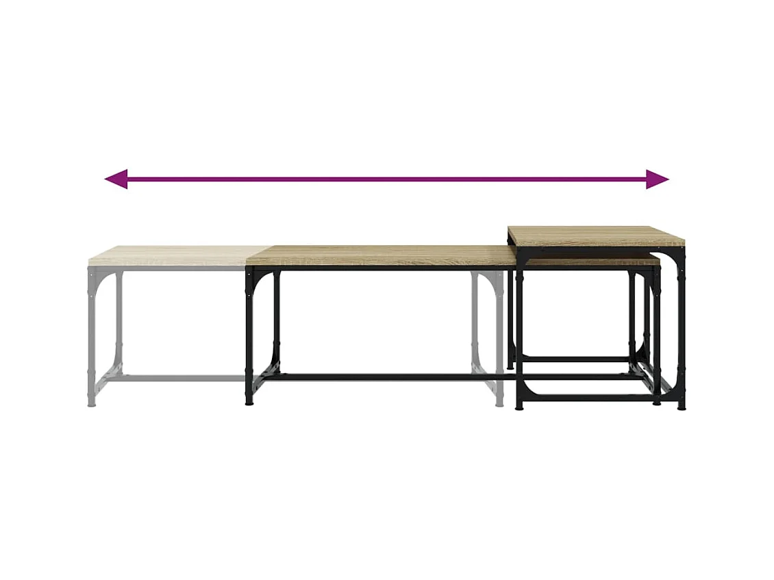 Mesa de centro | Mesa auxiliar madera de ingeniería gris Sonoma 100x51x40 cm SHL2401