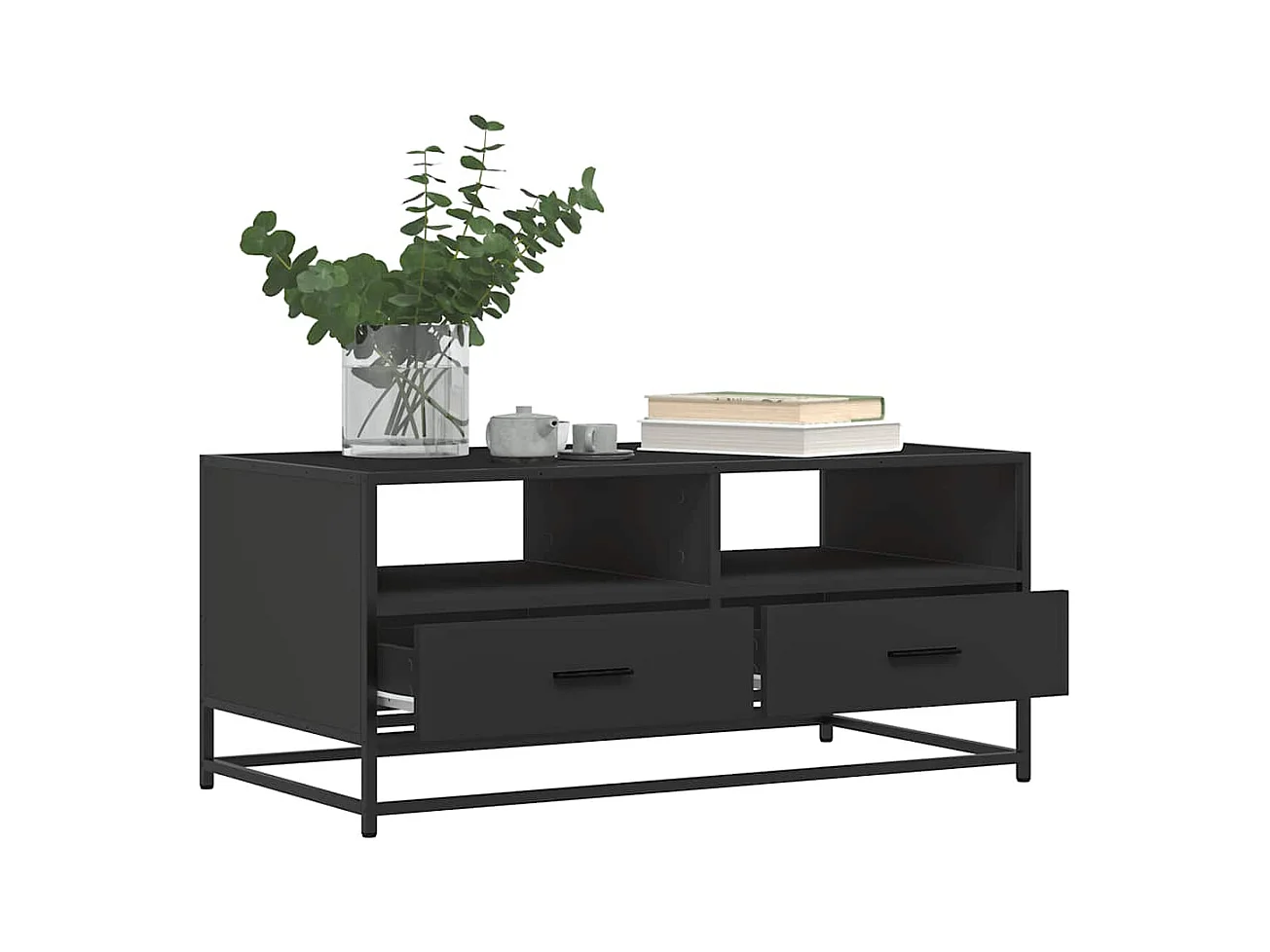 Mesa de centro-Mesa auxiliar madera maciza de pino marrón miel 80x55x40,5 cm SHL2326