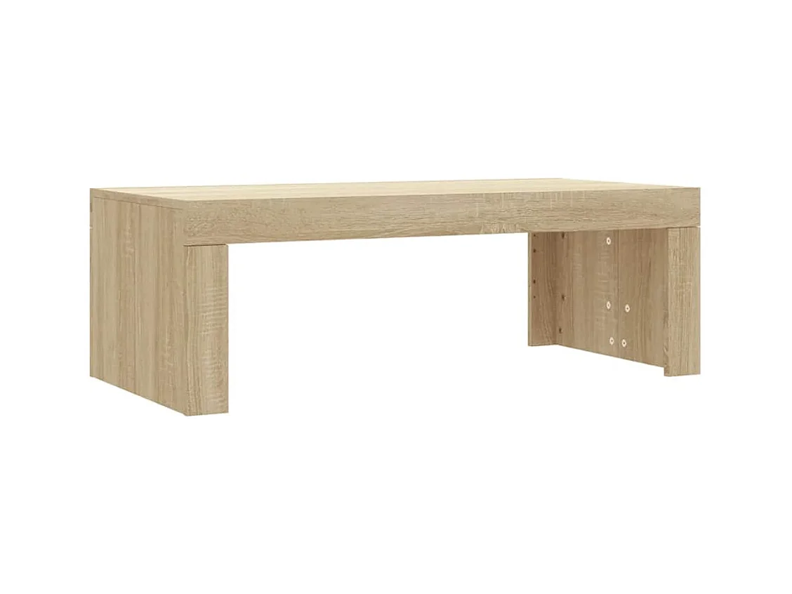 Table basse salon-Table d'appoint chêne sonoma 102x50x36 cm bois d'ingénierie SHL56417