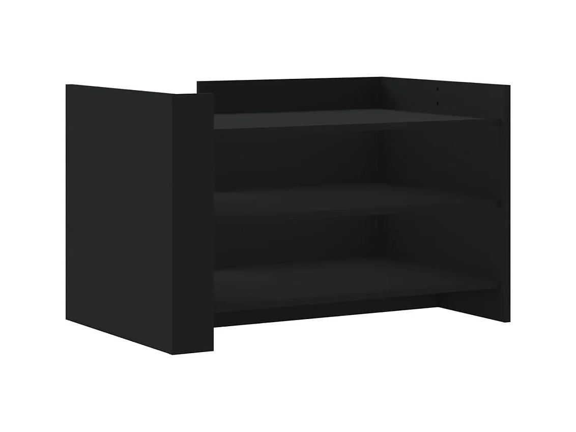 Mesa de centro | Mesa de apoio 80x50x50 cm derivados de madeira preto