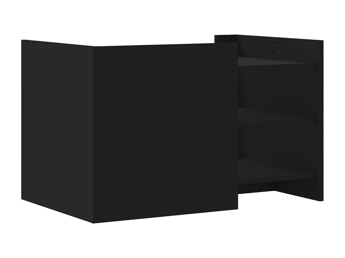 Couchtisch-Wohnzimmertisch-Beistelltische Schwarz 80x50x50 cm Holzwerkstoff SHL82674