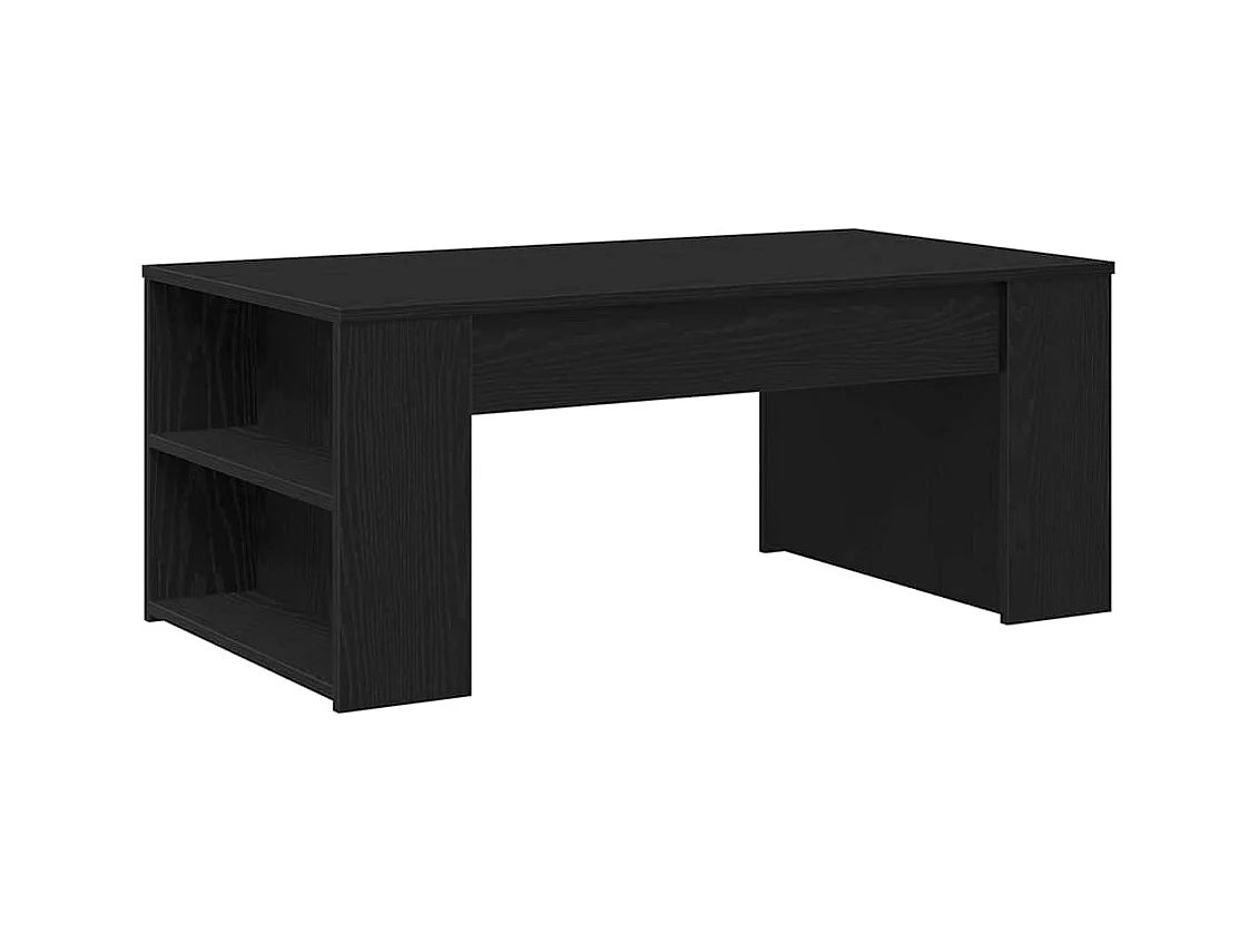 Table basse salon-Table d'appoint Chêne Noir 102x55x42 cm Bois d'ingénierie SHL32649