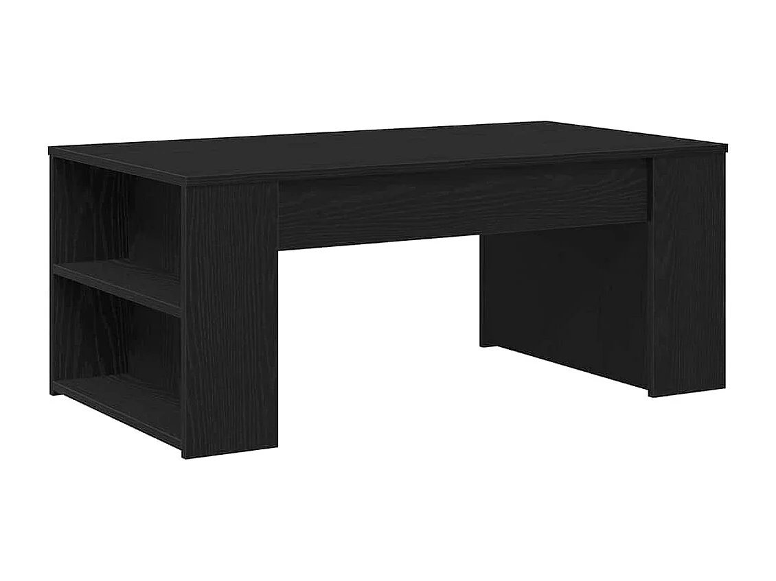 Couchtisch-Wohnzimmertisch-Beistelltische Schwarz Eichen-Optik 102x55x42 cm Holzwerkstoff SHL63843