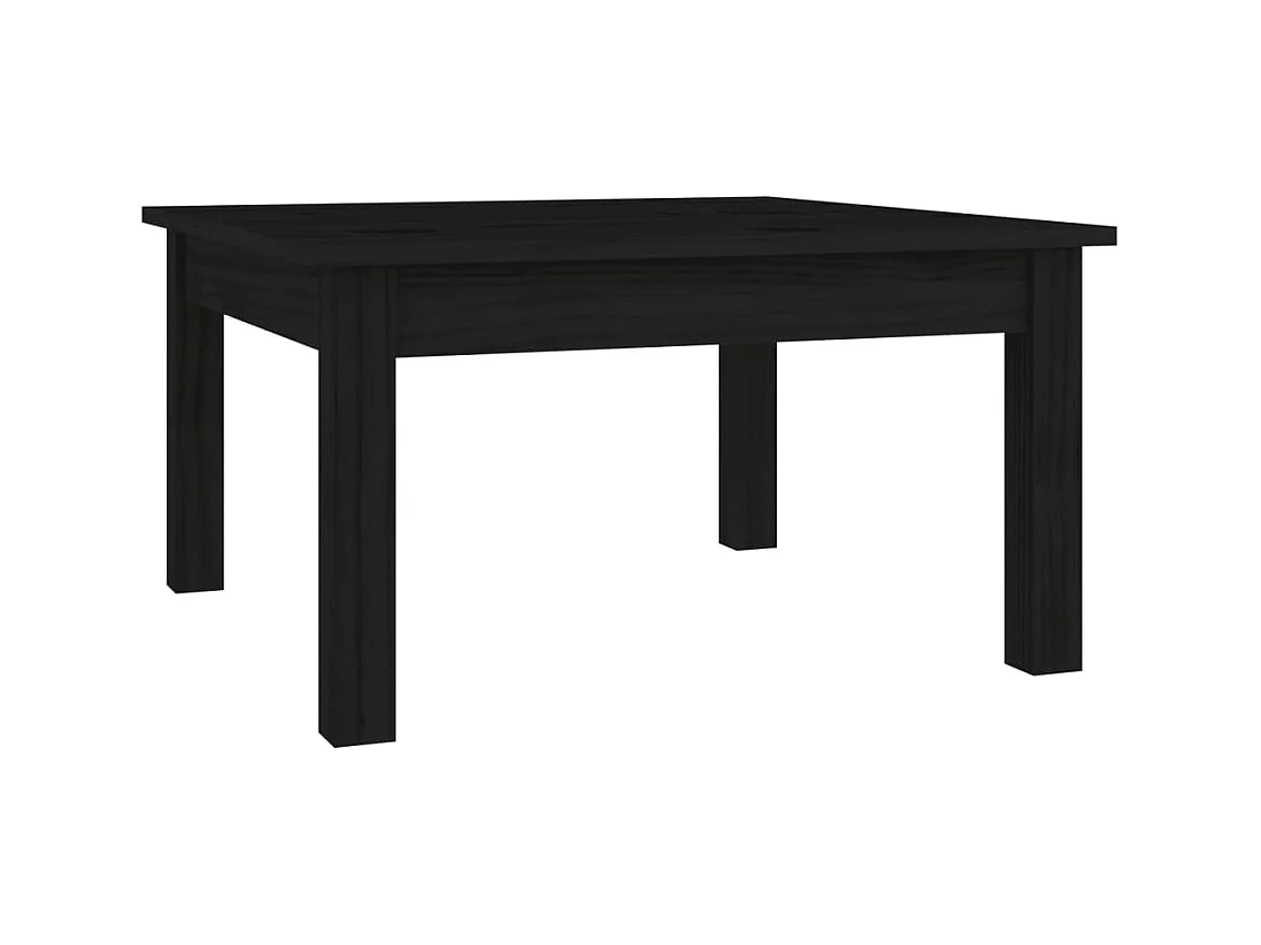 Table basse salon-Table d'appoint Noir 55x55x30 cm Bois massif de pin SHL67645