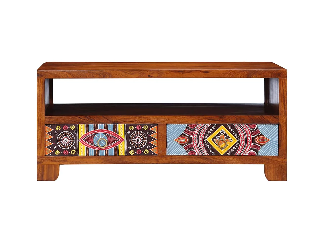 Table basse salon-Table d'appoint 90x50x40 cm bois d'acacia massif SHL81322