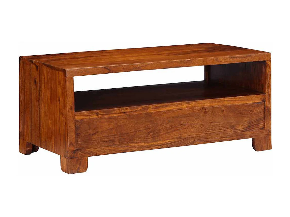 Couchtisch-Wohnzimmertisch-Beistelltische 90x50x40 cm Massivholz Akazie SHL92051