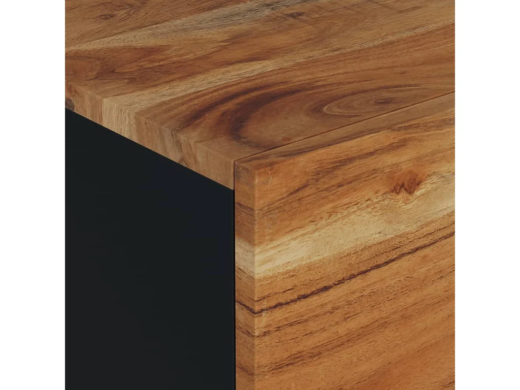 Couchtisch-Sofatisch-Beistelltische 80x50x40 cm Massivholz Akazie & Holzwerkstoff SHL1965