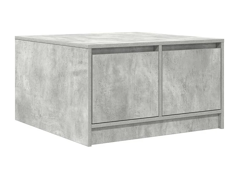 Tavolino da Salotto-Tavolino Basso con Cassetti Grigio Cemento 70.5x70x40 cm SHL8026