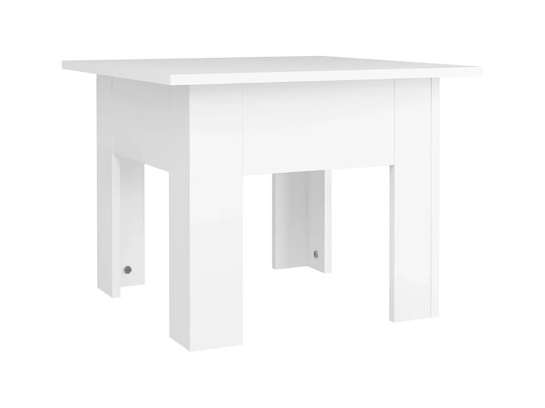 Table basse salon-Table d'appoint blanc 55x55x42 cm bois d'ingénierie SHL26616
