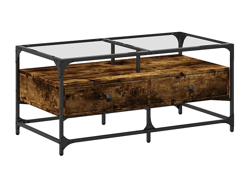 Mesa de centro-Mesa auxiliar madera contrachapada blanco brillante 60x60x42cm SHL3788