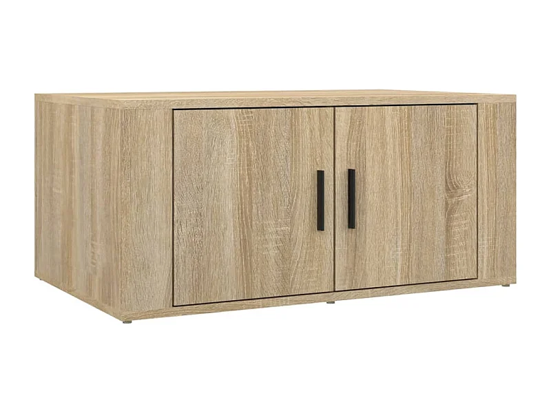 Mesa de centro | Mesa auxiliar madera contrachapada marrón roble 60x50x36,5 cm SHL4817