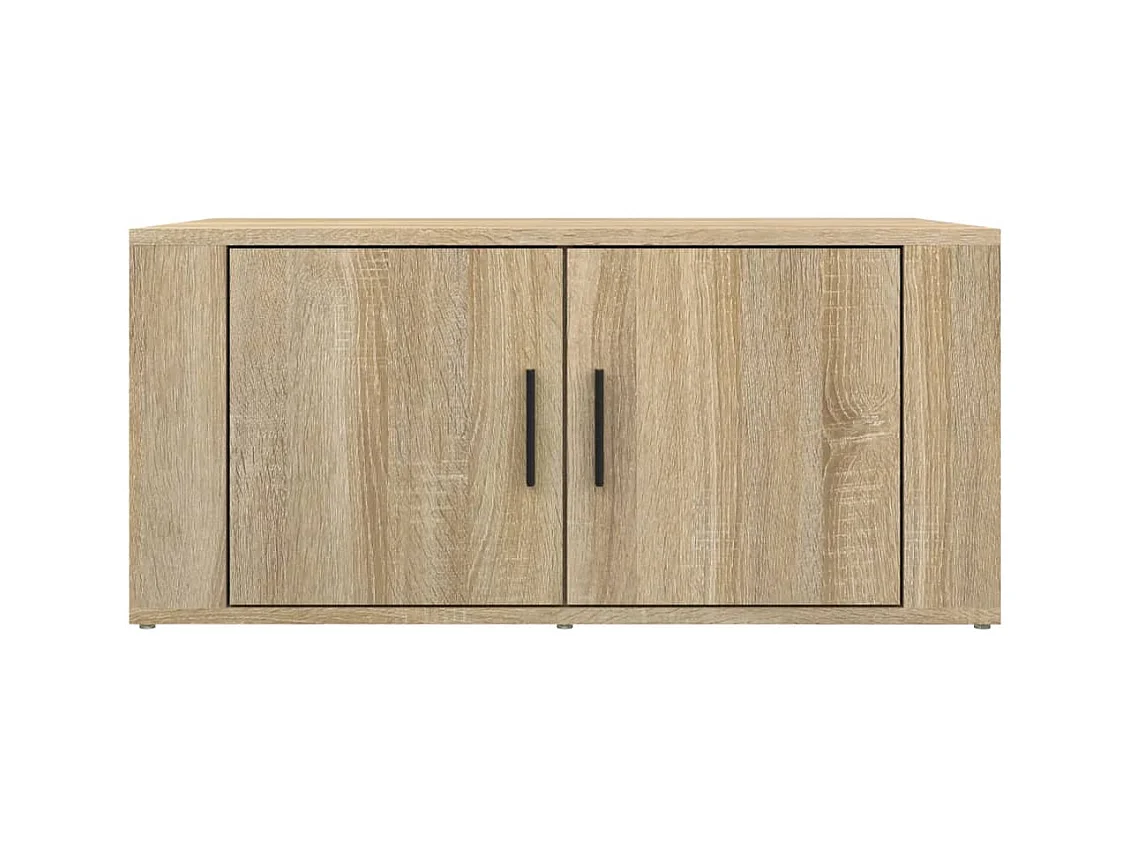 Mesa de centro | Mesa auxiliar madera contrachapada marrón roble 60x50x36,5 cm SHL4817