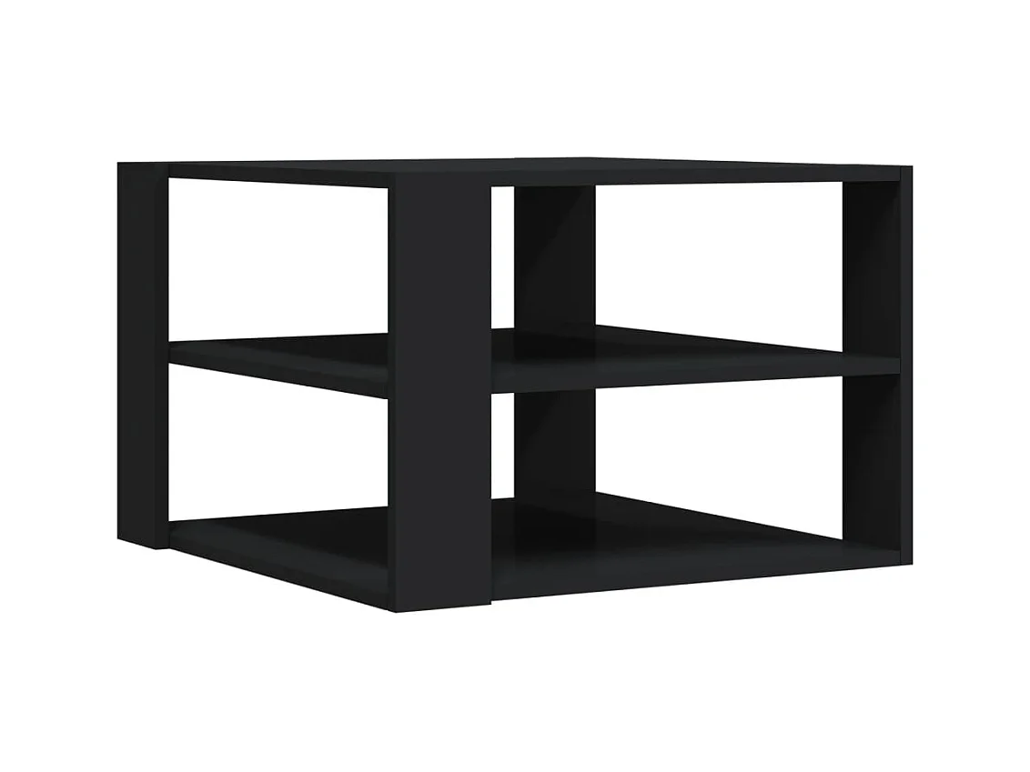 Table basse salon-Table d'appoint noir 59,5x59,5x40 cm bois d'ingénierie SHL51549