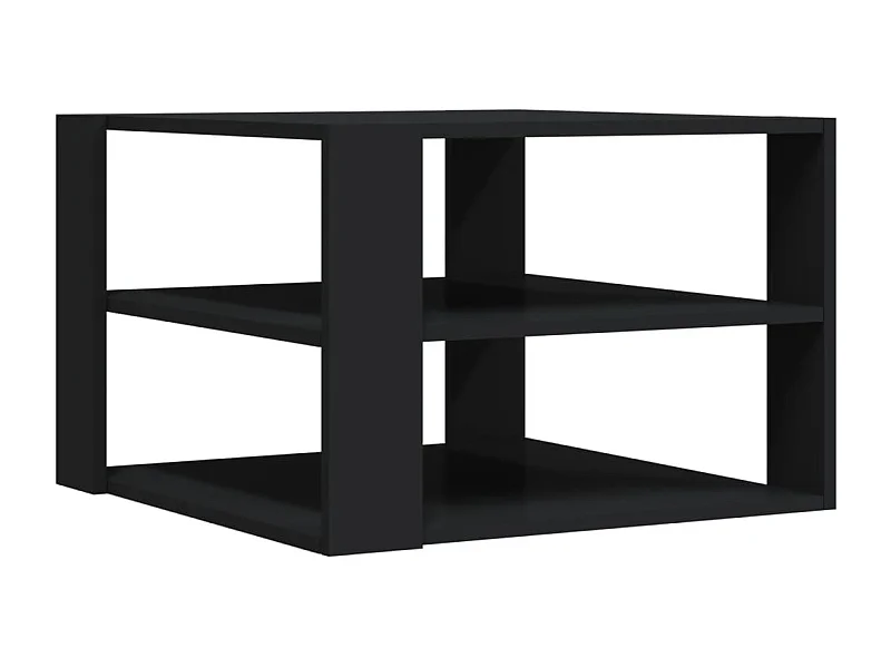 Table basse salon-Table d'appoint noir 59,5x59,5x40 cm bois d'ingénierie SHL51549