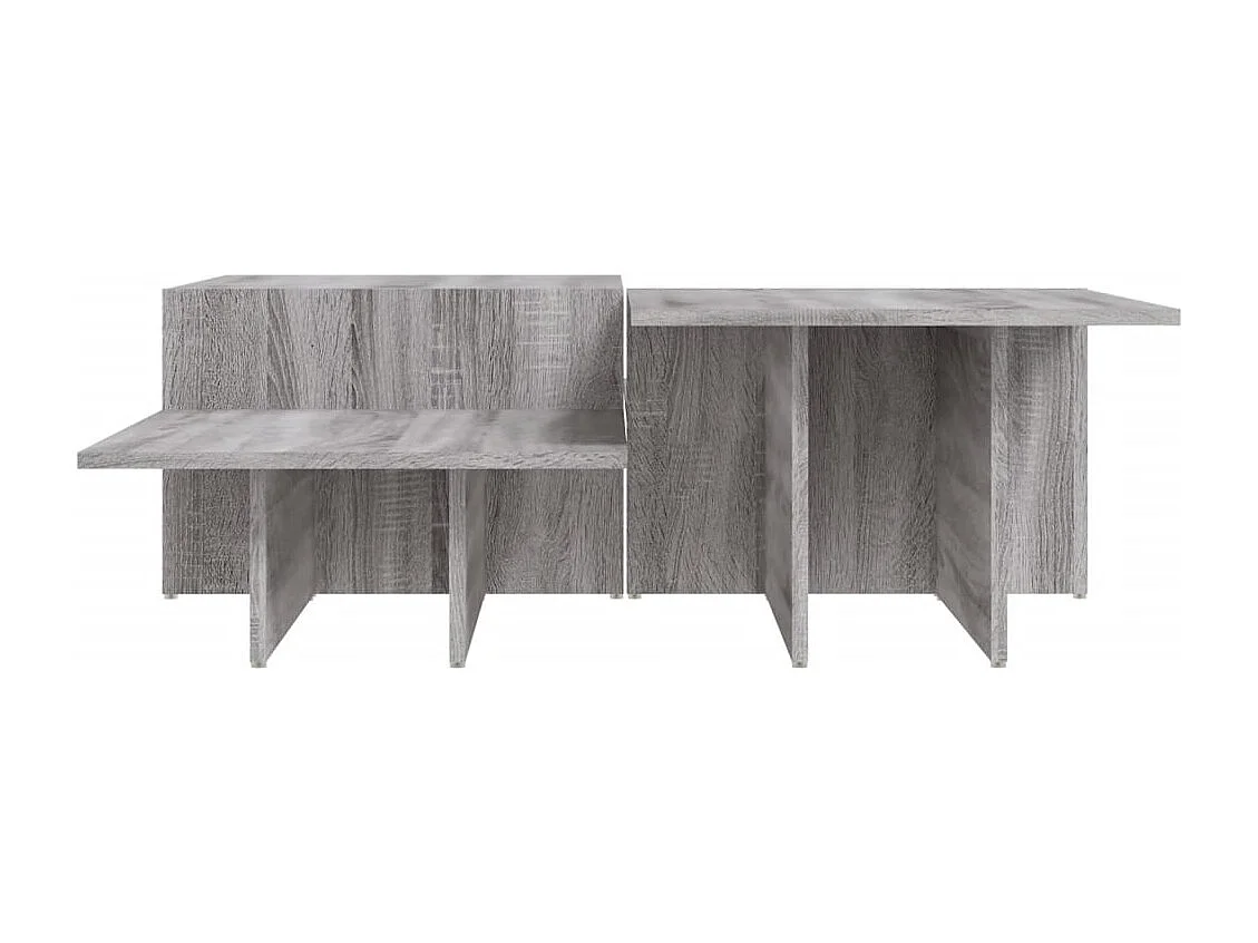 Couchtisch 2er Set-Sofatisch-Beistelltische Grau Sonoma Holzwerkstoff SHL78500