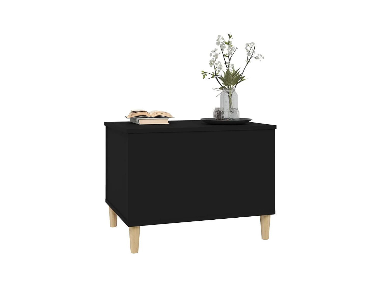 Mesa de centro | Mesa auxiliar madera contrachapada roble ahumado 90x50x36,5 cm SHL3478