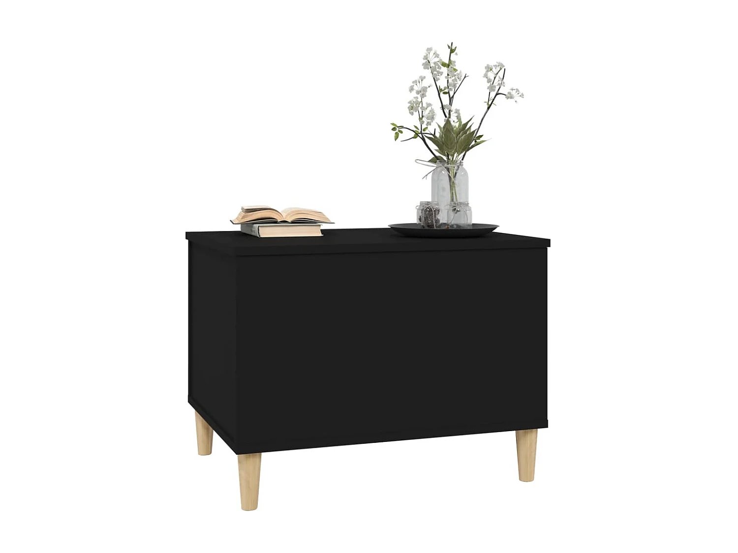 Mesa de centro | Mesa auxiliar madera contrachapada roble ahumado 90x50x36,5 cm SHL3478