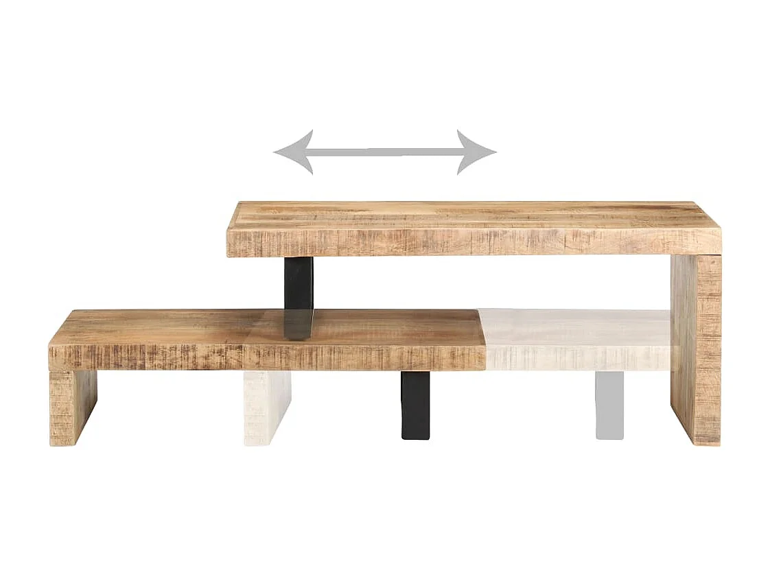 Couchtisch 2er Set-Beistelltisch Massivholz Mango SHL60464