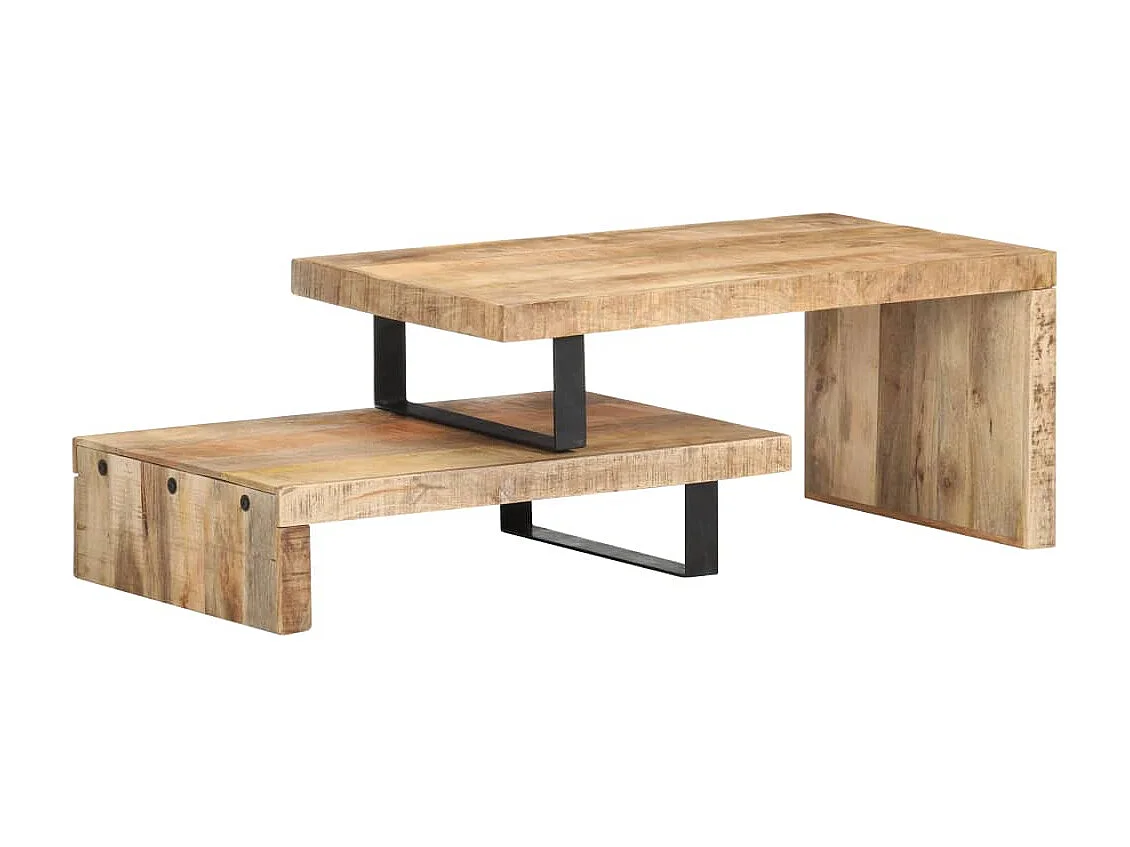 Couchtisch 2er Set-Beistelltisch Massivholz Mango SHL60464
