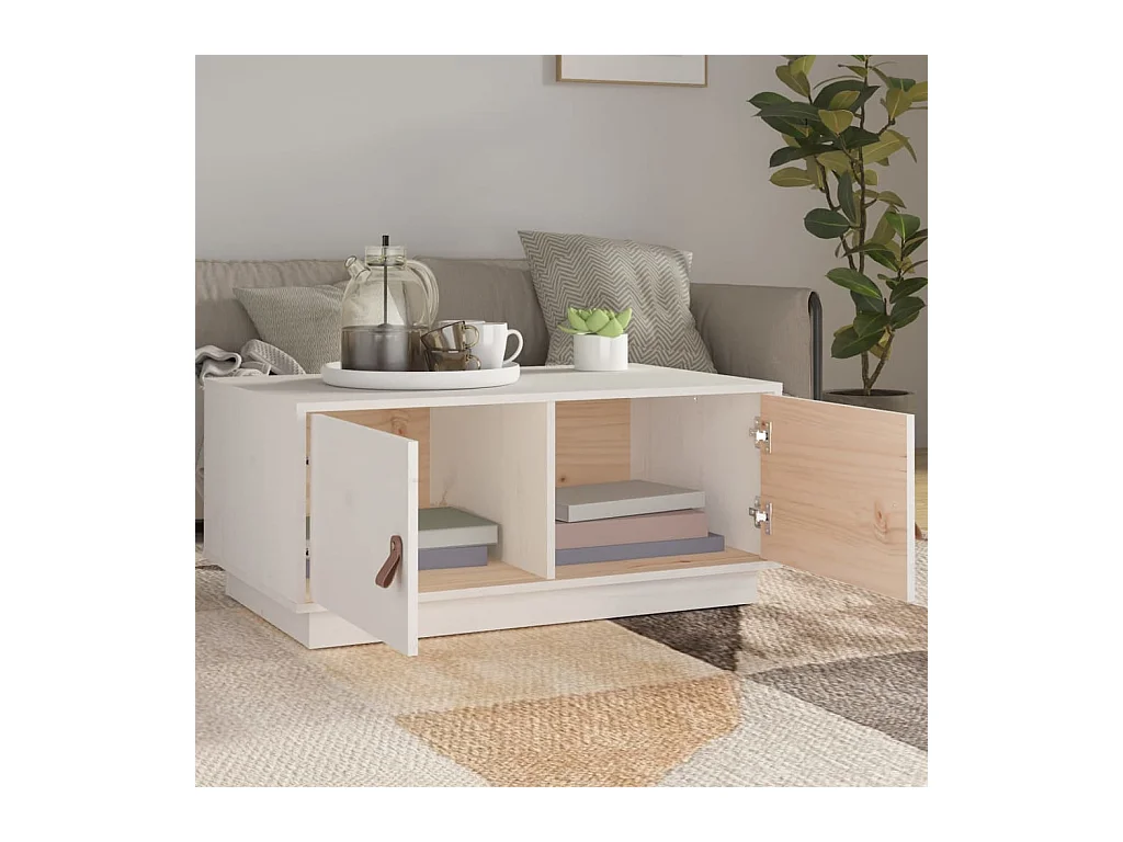 Mesa de centro | Mesa auxiliar madera contrachapada negro 90x49x45 cm SHL3929