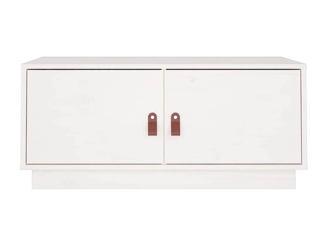 Couchtisch-Sofatisch-Beistelltische Weiß 80x50x35 cm Massivholz Kiefer SHL99995