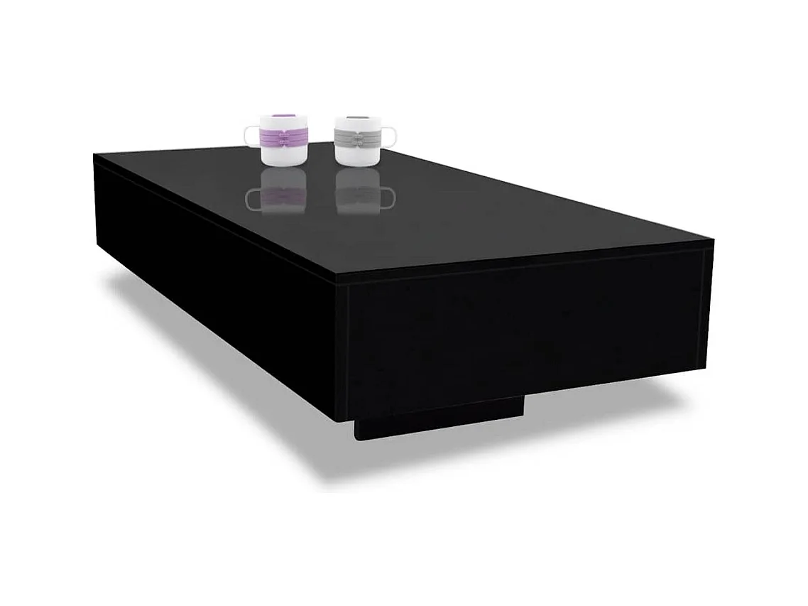 Table basse salon-Table d'appoint noir brillant SHL59077