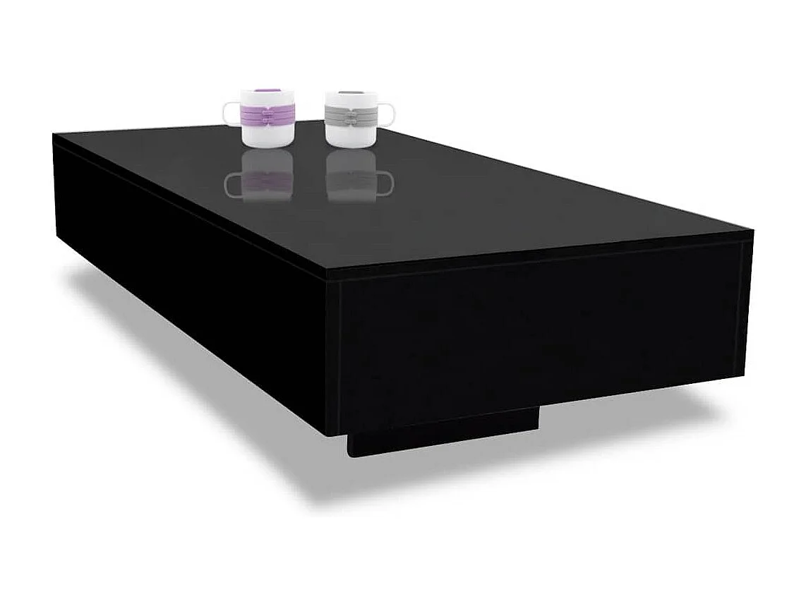 Table basse salon-Table d'appoint noir brillant SHL59077