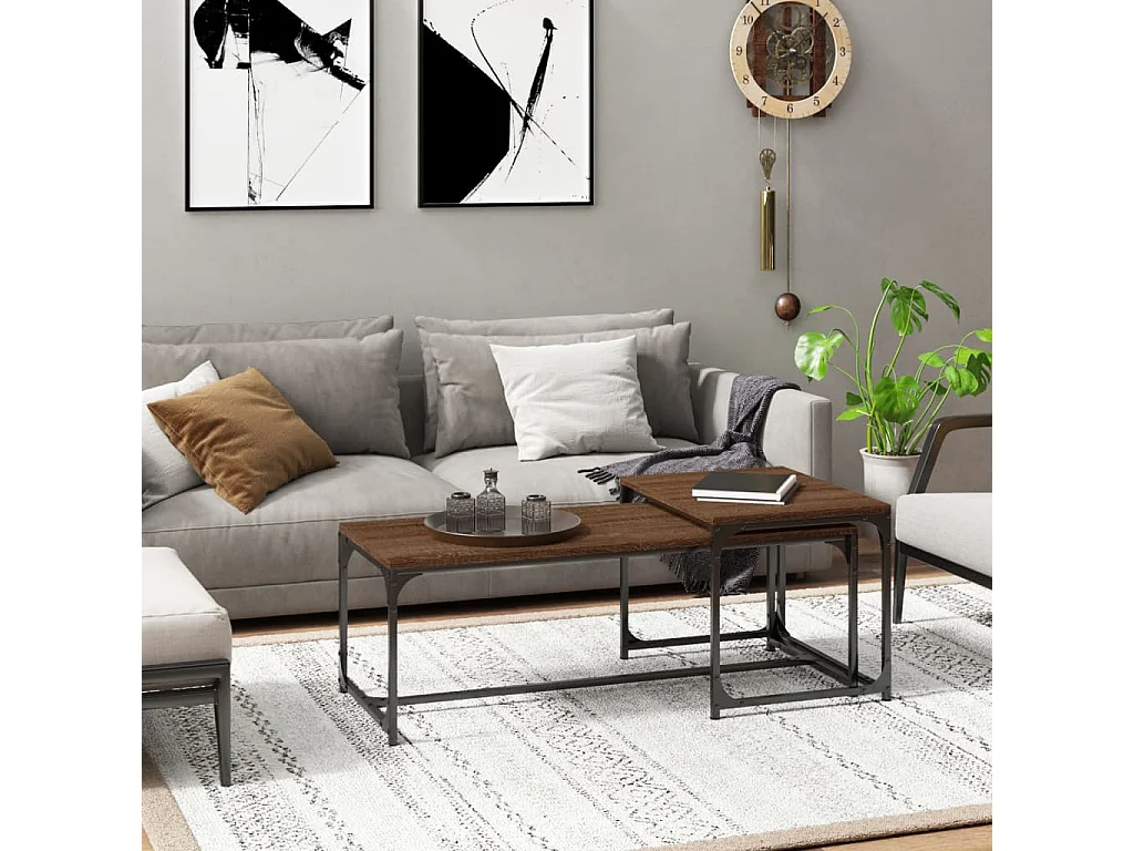 Mesa de centro | Mesa auxiliar madera de ingeniería gris Sonoma 101x49x39,5 cm SHL1373