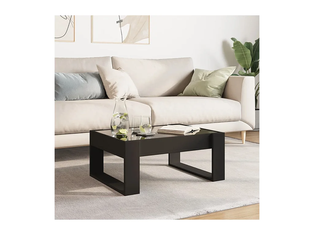 Mesa de centro-Mesa auxiliar madera de ingeniería gris hormigón 102x55x43 cm SHL2698