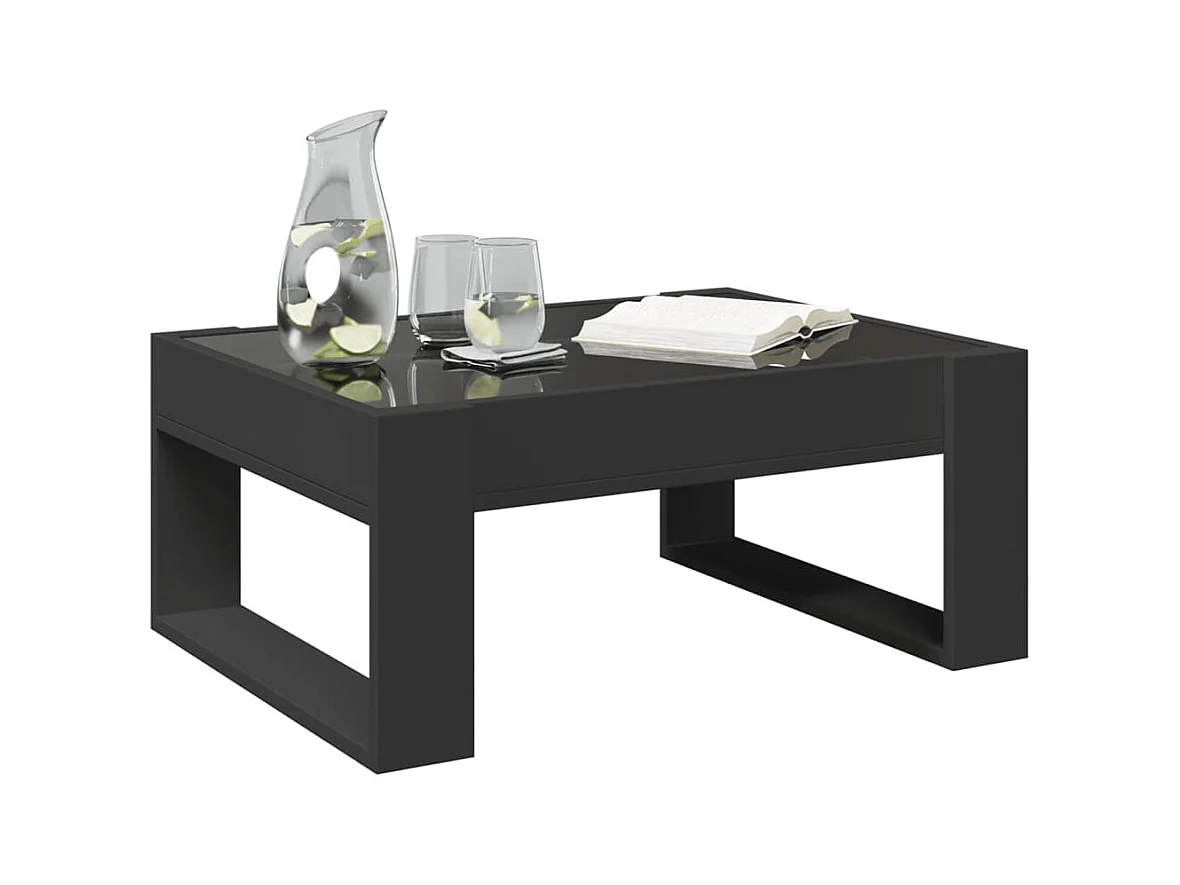 Mesa de centro-Mesa auxiliar madera de ingeniería gris hormigón 102x55x43 cm SHL2698