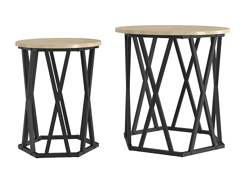 Mesa de centro-Mesa auxiliar-Mesita de centro madera ingeniería roble Sonoma 102x50,5x46,5 cm SHL3394