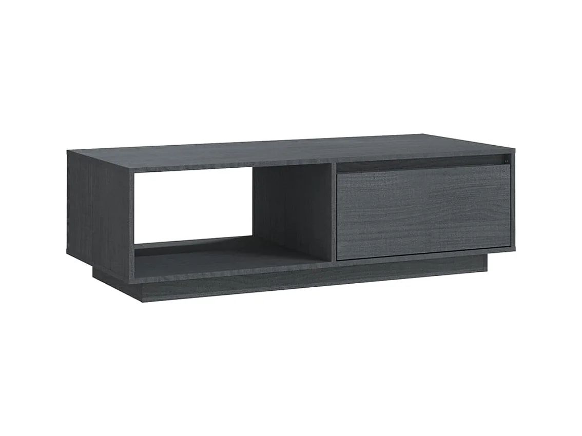 Table basse salon-Table d'appoint gris 110x50x33,5 cm bois de pin massif SHL24100