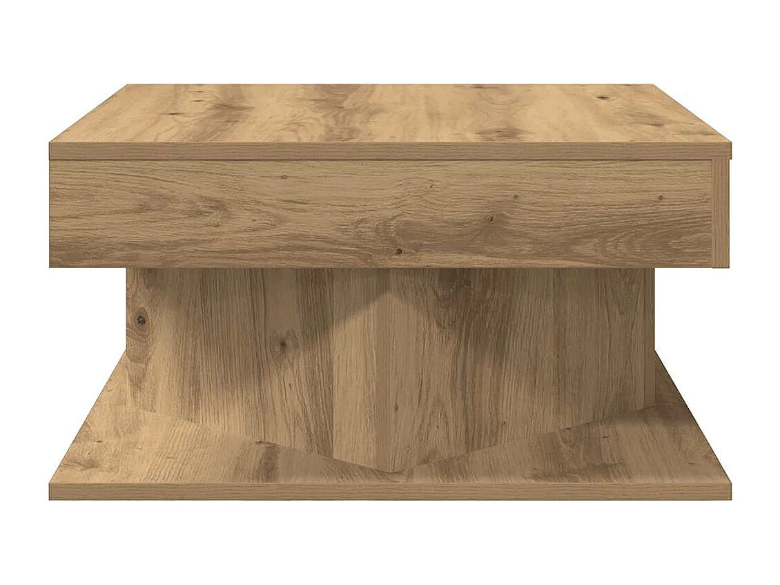 Table basse salon-Table d'appoint chêne artisanal 55x55x30 cm bois d'ingénierie SHL3667