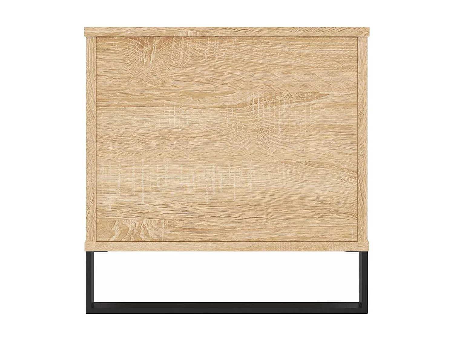 Mesa de centro | Mesa auxiliar superficie de vidrio acero negro 50x50x45 cm SHL4458