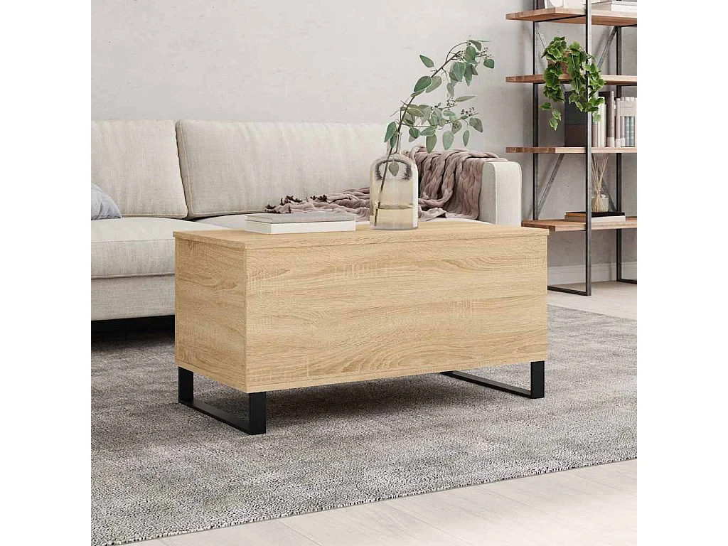 Couchtisch-Wohnzimmertisch-Beistelltische Sonoma-Eiche 90x44,5x45 cm Holzwerkstoff SHL13352