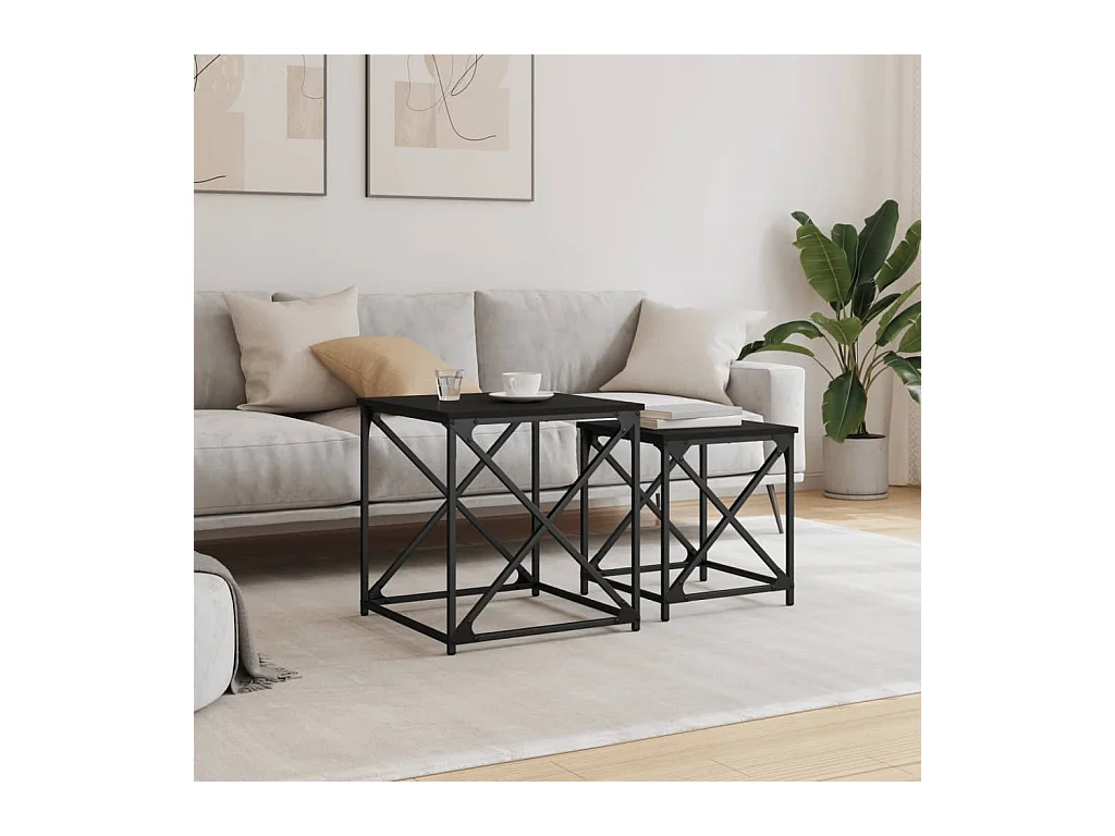 Mesa de centro-Mesa auxiliar de madera maciza de mango 80x50x40 cm SHL4431