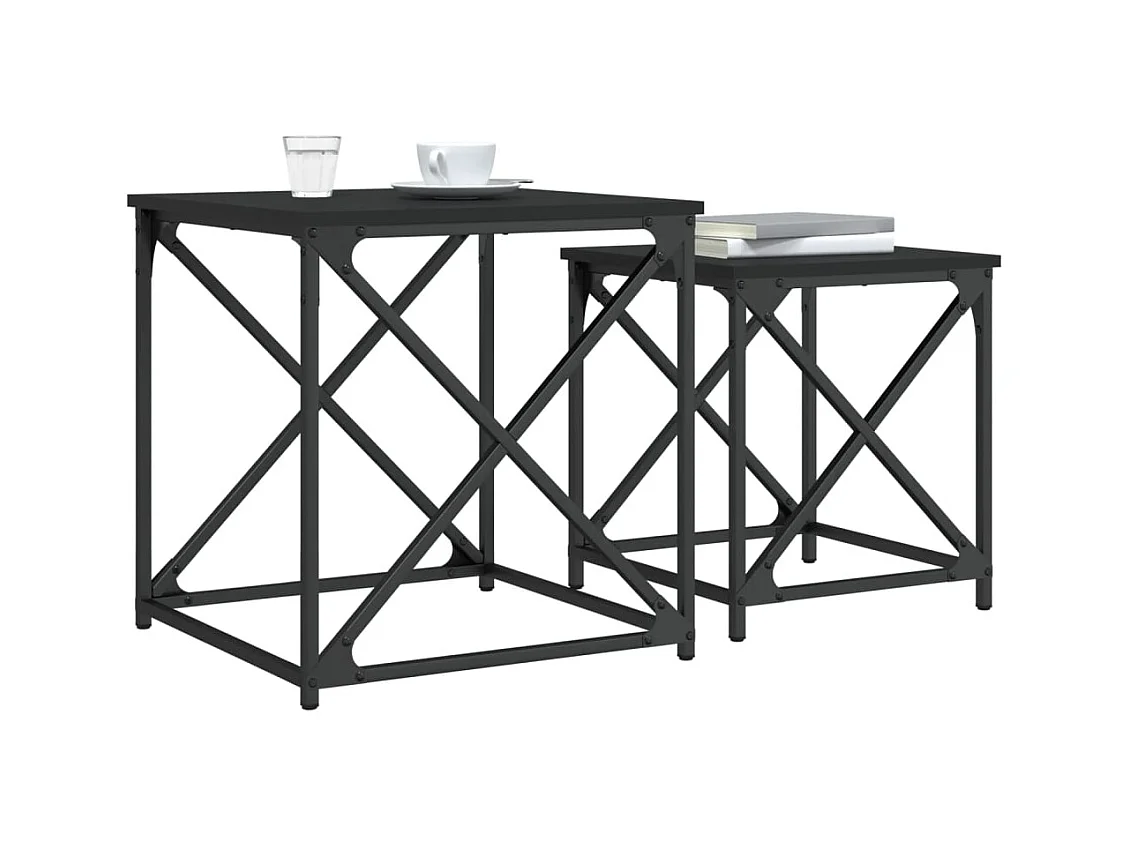 Mesa de centro-Mesa auxiliar de madera maciza de mango 80x50x40 cm SHL4431