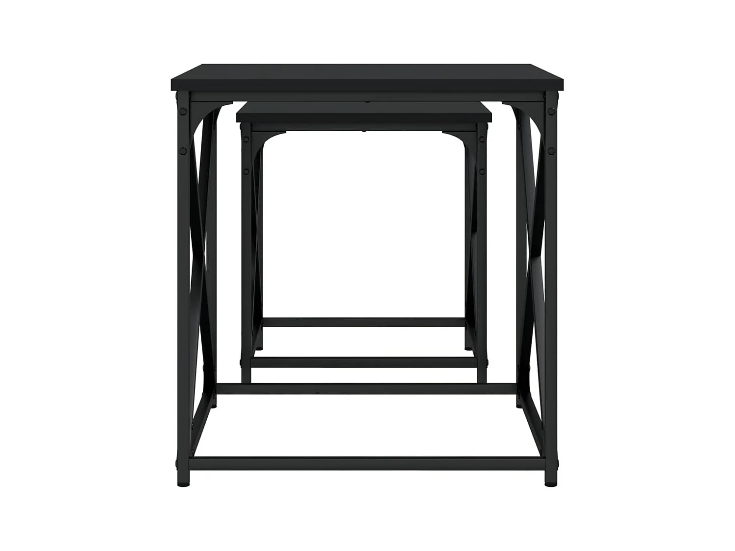 Mesa de centro-Mesa auxiliar de madera maciza de mango 80x50x40 cm SHL4431