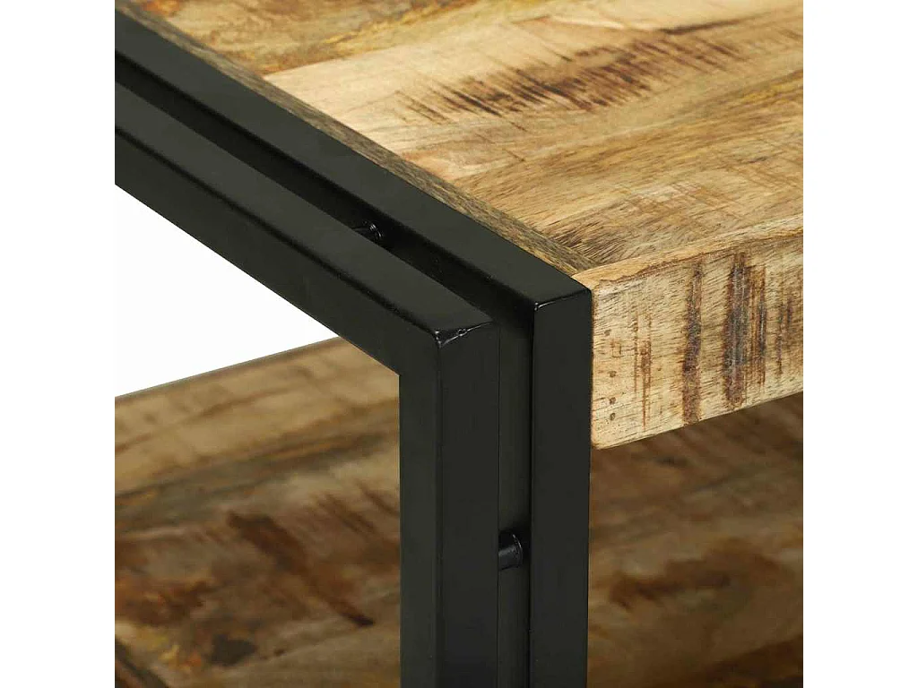 Couchtisch-Wohnzimmertisch-Beistelltische Braun 120x50x38 cm Massivholz Mango SHL3623