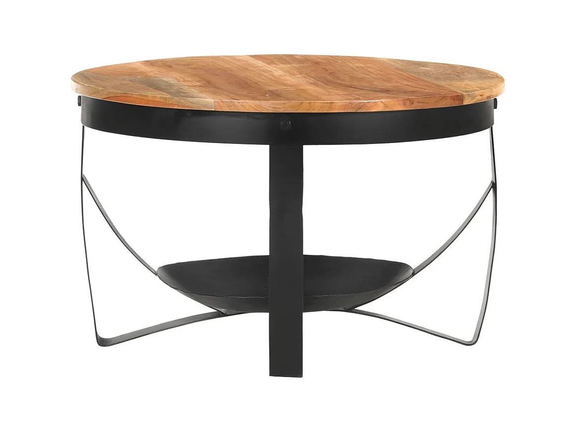 Table basse salon-Table d'appoint ronde Ø68x43 cm Bois d'acacia solide SHL54042